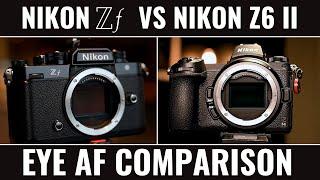 Nikon Zf vs Nikon Z6II Video Eye AF Comparison