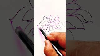 Lotus 🪷 flower drawing #shortvideo #shortsfeed #easydrawing #lotusflower #easyflowerdrawing