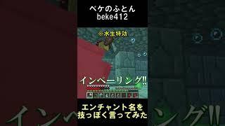 エンチャントの英語名を必殺技っぽく言ってみた【マインクラフト】【1.20.6】#shorts #マイクラ #minecraft