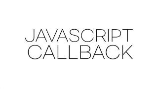 JavaScript - callback