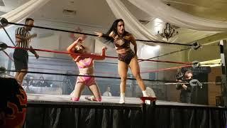 clip of seleziya sparkx vs miley at Greektown Wrestling (10/14/23)