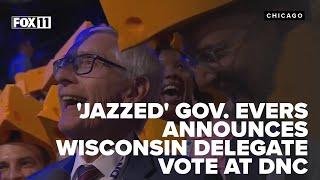 Wisconsin Gov. Tony Evers has trouble announcing delegation vote