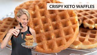 Easy CRISPY KETO WAFFLES! My fave keto breakfast!