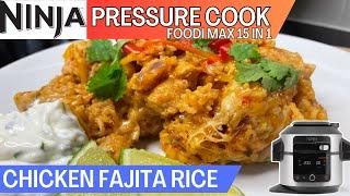 CHICKEN FAJITA RICE *PRESSURE COOK* One-Pot NINJA FOODI Recipe | Instant Pot | Spicy Chicken & Rice