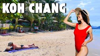 [4K] Walking tour Koh Chang. One of the most beautiful island in Thailand. White Sand beach. 2024