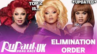 Drag Race UK S6 *UPDATED* Elimination Order & Top 2 - RuPaul's Drag Race