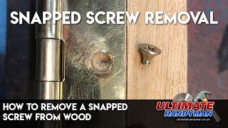 How to remove a snapped screw from wood