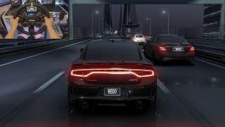 Dodge Charger SRT Hellcat RedEye Vs Mercedes E63S AMG Street Racing! - Assetto Corsa | Moza R9