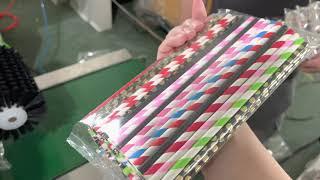 Multi Drinking Paper Straws Packing Machine