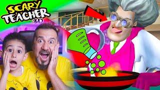 KIZGIN ÖĞRETMENİN GİZLİ ÇATI KATINDA ÇILGIN DENEY!  DENEY PATLADI! | SCARY TEACHER 3D OYNUYORUZ!