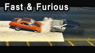 GTA V - Fast and Furious 7 Dom vs Shaw [Cemetery chase]