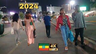 ዋው ምሽት ,  Addis Ababa walking Tour 2024 , Ethiopia