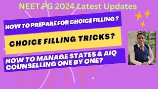 NEET PG 2024 : Choice Filling Tricks II How to Manage States/AIQ Counselling All Together#neetpg2024