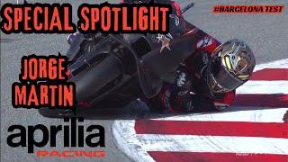 Special Spotlight : Jorge Martin Aprilia di Barcelona Tes Pramusim 2025 - Morning Test