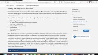 Customize the Help Menu in Salesforce