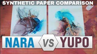 Comparing Nara Paper vs Yupo Paper for Alcohol Ink Painting - Advantages and Disadvantages of Both.