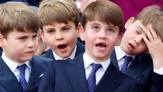 Prince Louis CHARMS Crowd With Silly Antics at VE Day in London