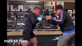 Canelo Álvarez power punching back in the gym / Canelo golpes de poder de regreso en el gimnasio