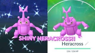 Catching New SHINY Heracross in Pokémon Go!! 🪲