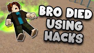 when a hacker dies using hacks | Slap Royale