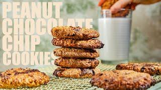 EASY VEGAN OATMEAL COOKIE RECIPE | PEANUT BUTTER & CHOCOLATE CHIP