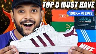 TOP 5 Premium White Sneakers/Shoes for Men  Nike, Adidas, Puma Shoes Haul Review 2024 | ONE CHANCE