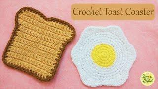 How to Crochet a Toast Coaster | Crochet Tutorial for beginners | Lemon Crochet