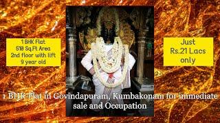 1BHK Flat fully equipped for immediate sale in Govindapuram, kumbakonam, Tamil nadu at Rs. 21 Lacs