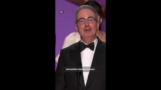 John Oliver yells 'f**k you' on Emmys stage during chaotic speech