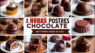 POSTRES de CHOCOLATE Fáciles y Riquísimos | 14 Recetas SIN COMPLICACIONES