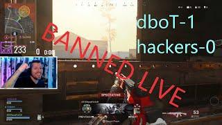 Warzone Hacker CAUGHT and BANNED live on stream!