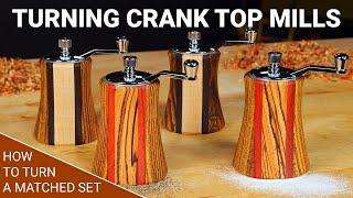 Turning a Crank Top Pepper Mill Set - Step-by-Step Guide