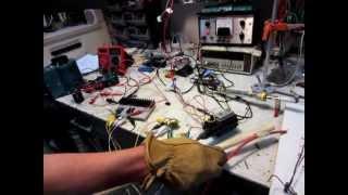 Bakupcpu's 2 Transistor Self Resonant Circuit Running a Flyback Transformer From 140 Volts