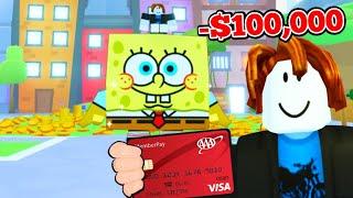 NOOB spends $100,000 on SPONGEBOB TITANIC in Pet Sim 99