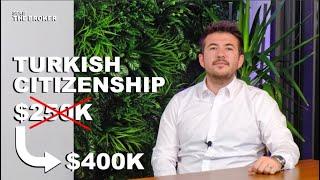 Turkish Citizenship by Property Investment Has Increased to $400,000 