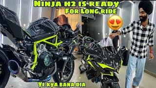 Apni Ninja H2 full Ready for Long Ride  socha nh tha aisi ban jaygi  Only 1 in India - Full Carbon