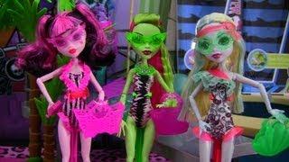 Monster high Swim Dolls Venus Lagoona Draculaura Review!!! :D!!