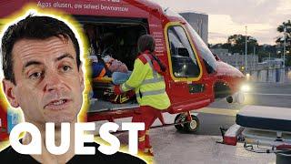 Lawnmower Accident Leaves Man With A Fractured Hip And Broken Femur! | Cornwall Air 999