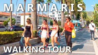 Marmaris City Street Walking Tour, Muğla Turkey 4K