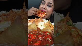 ASMR Eating Spicy Fried Rice,Pulao,Paneer Masala,Poori South Indian Street Food ASMR Eating Mukbang