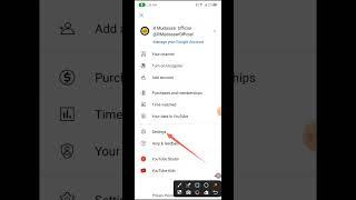 YouTube professional settings