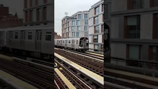 R160A-1 (J) Train Leaving Lorimer St + First Day without the YSL Myslf Wrap