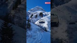 Austria - Lech - Voralberg - Skiing by sunshine
