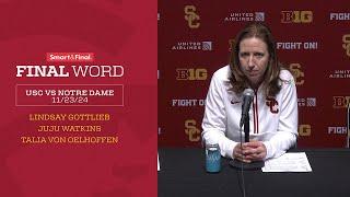 USC Women's Basketball vs Notre Dame Post Game Press Conference