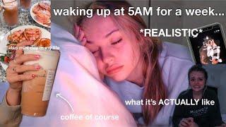 waking up at 5AM for A WEEK... *REALISTIC* + a mini day in my life|| Valentine’s Day fun!