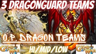 3 Gems of War Dragonguard Teams 2023 | 3 TEAMS Hi/MID/LOW for Dragonguard Class Event Guide