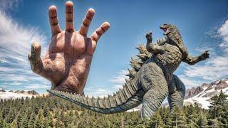 Colossal Hand from Sky picks up Godzilla