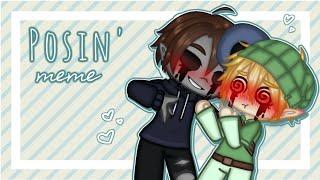 Posin' meme || gacha club + animation || Eyeless Jack x Ben Drowned || primer video