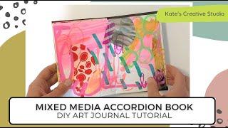 How to Make a Mixed Media Accordion Book | DIY Art Journal Tutorial