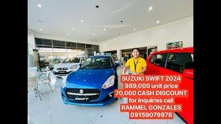 Brand new Suzuki swift 2024 automatic with 80,000 CASH DISCOUNT. #rammelgonzales